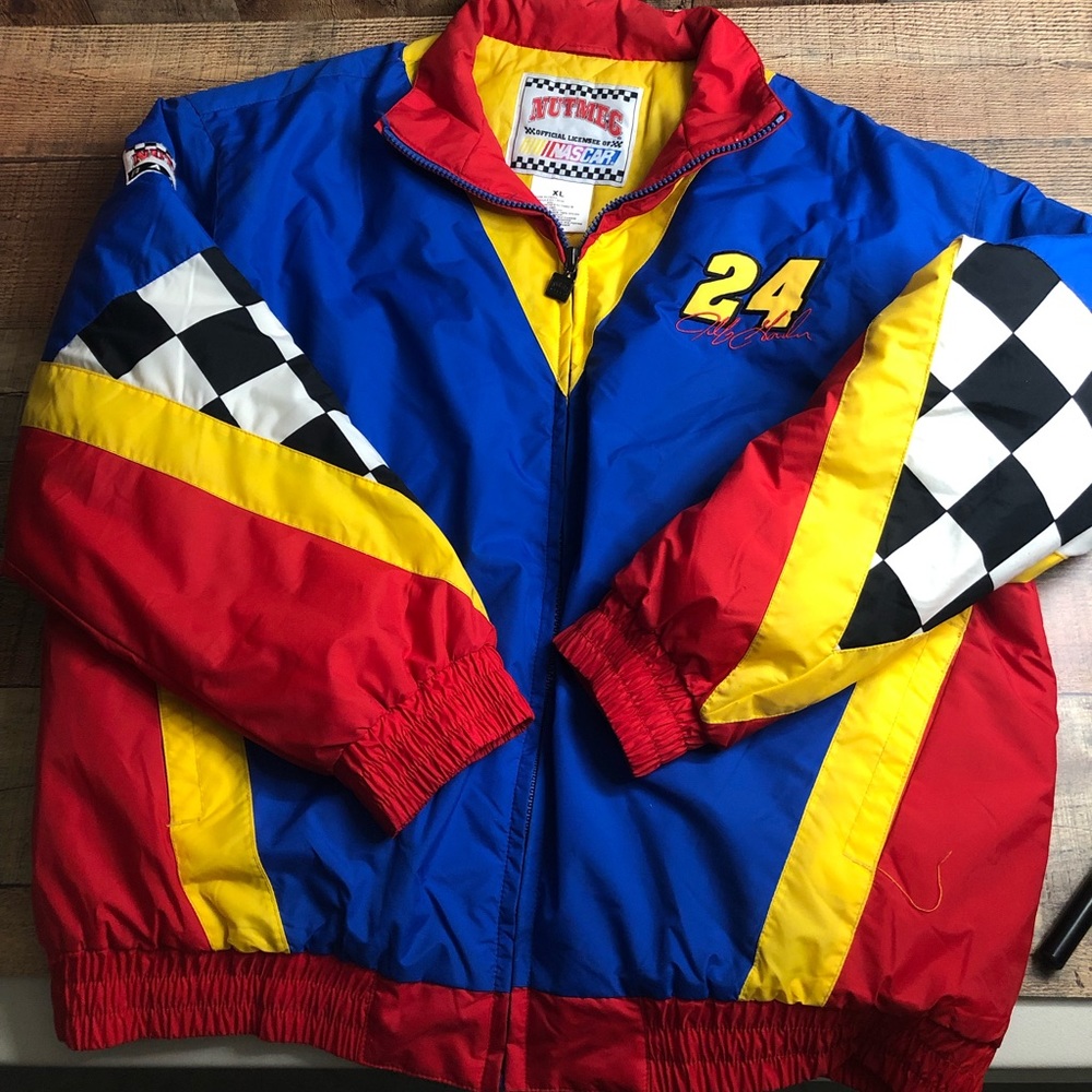 Vintage 1990’s Nascar Jeff Gordan Nutmeg Racing Jacket Mens XL #24 DuPont